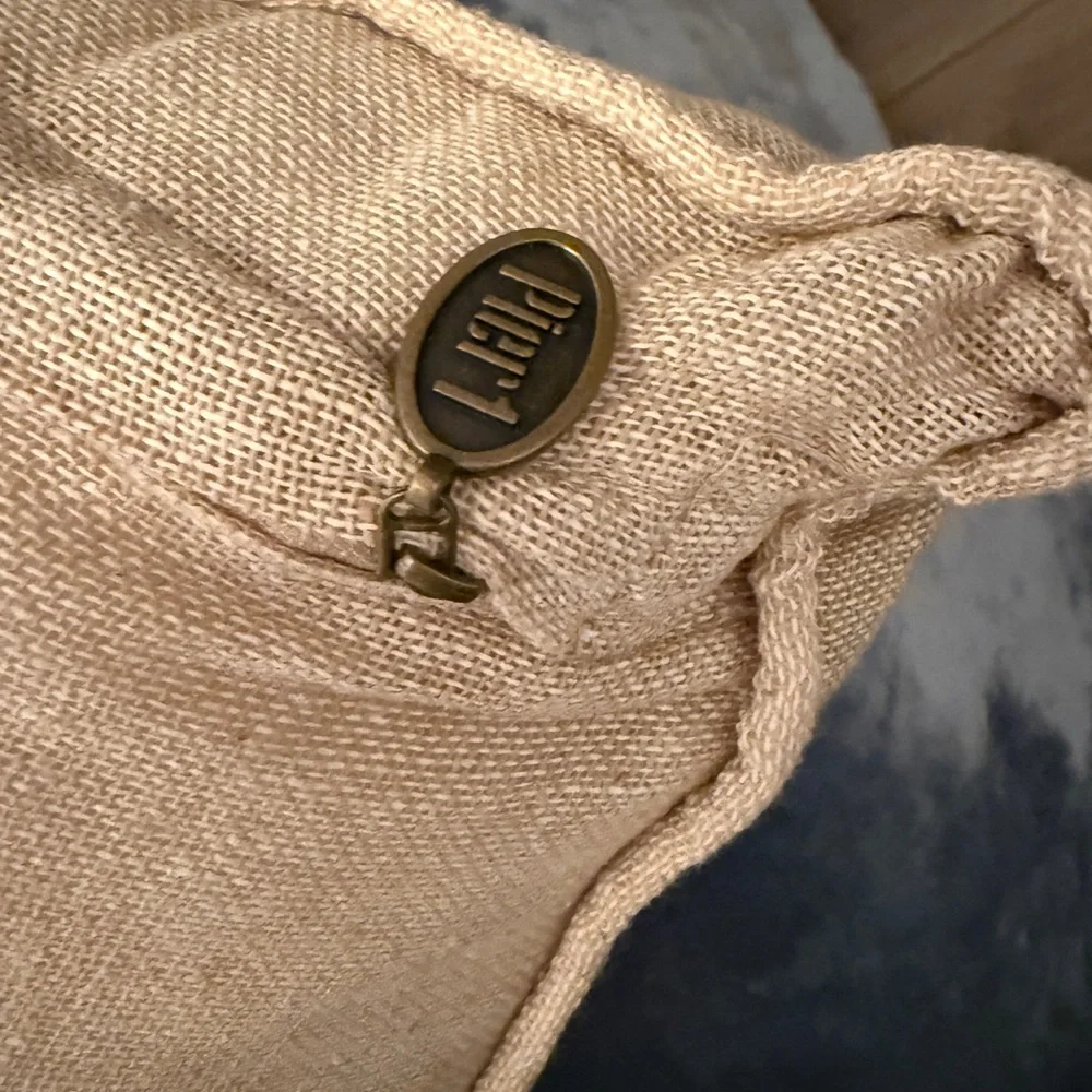 Set of 2 , Pier 1 Beige Textured throw Pillows